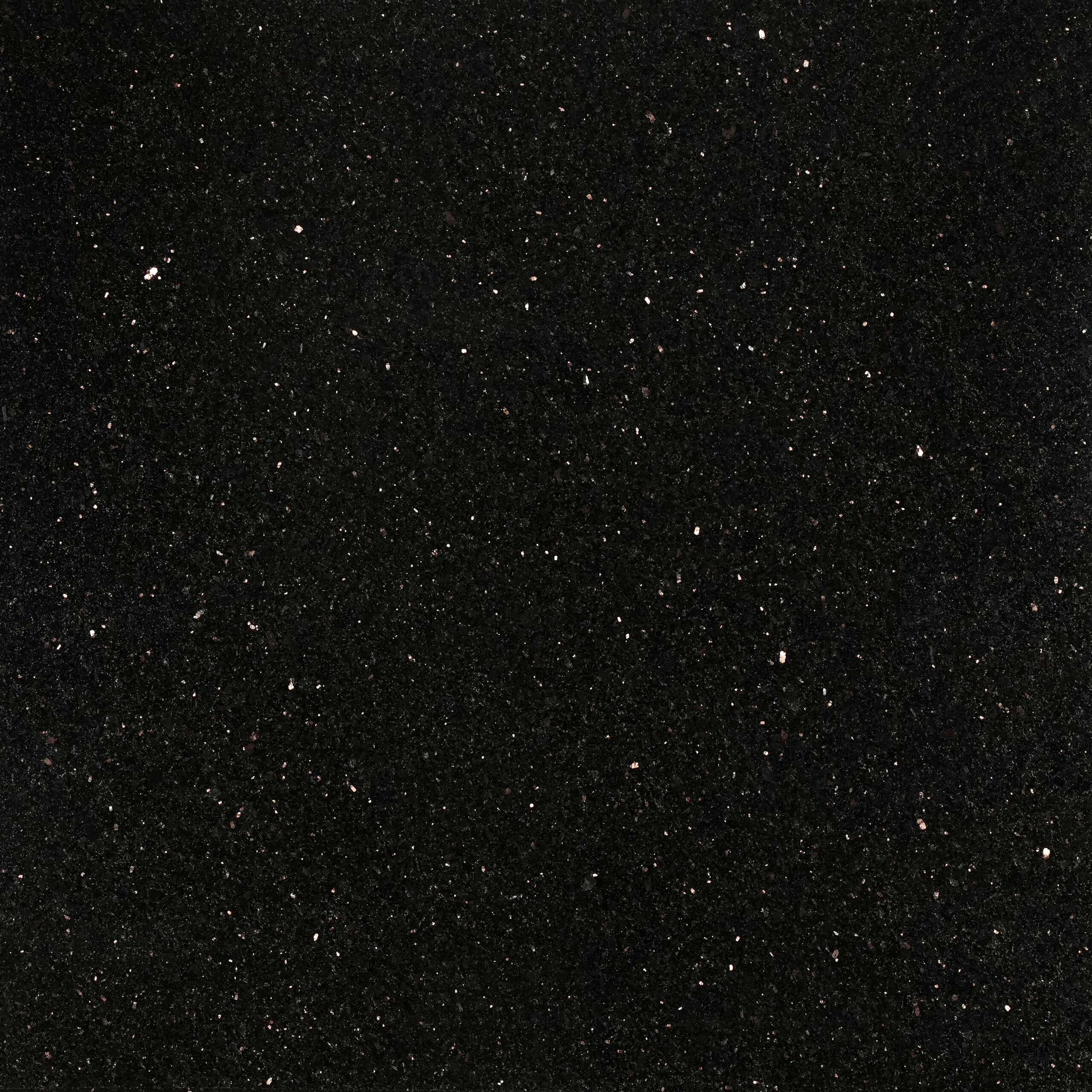 Black Galaxy granite đen tuyền với tinh thể vàng đồng lấp lánh như bầu trời sao. Kinh điển cho mặt bếp, cầu thang, ốp tường. Liên hệ Vistones Global.