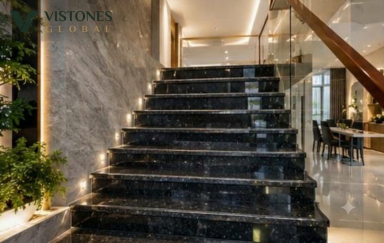 Đá Granite ốp cầu thang: Chọn màu, bề mặt và lưu ý thi công